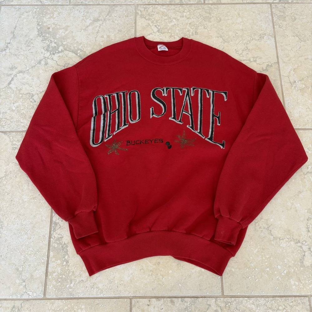 Vintage Ohio State Buckeyes Crewneck Football NCAA Sweatshirt USA 80s OSU 90s